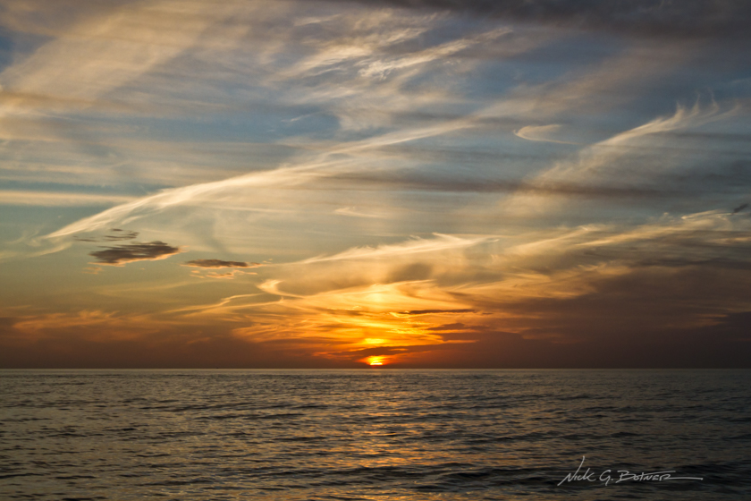Sunset along the beaches of Naples, Florida