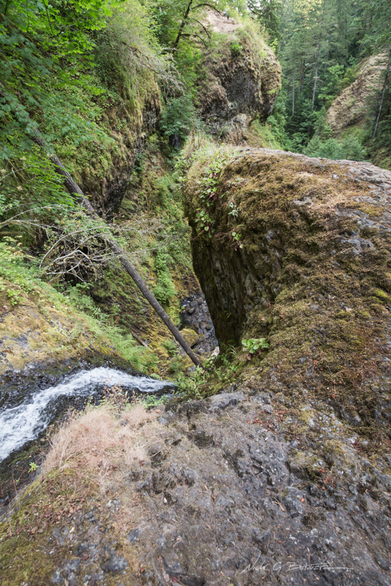 Hiking Triple Falls along the Columbia River Gorge in Oregon